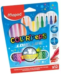 Flomasteriai MAPED Color Peps, 12 spalvų