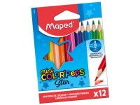 Spalvoti pieštukai MAPED Color Peps, mažyliams, 12 spalvų