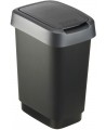 Šiukšliadėžė ROTHO Twist, 10 l, juoda