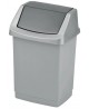 Šiukšliadėžė CURVER Click-It, 15 l, pilka