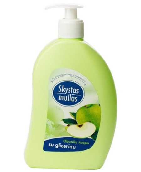 Skystas muilas su glicerinu, obuolių aromato, 500 ml