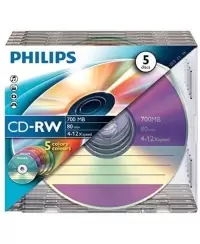 Laikmena Philips CD-RW, 700MB, 12X, dėžutėje