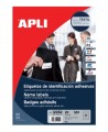 Tekstiliniai lipdukai vardams APLI 63,5x29,6 mmm, A4, 27 lipdukai lape, 20 lapų