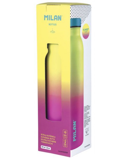 Termogertuvė MILAN Sunset, 591 ml, geltonos spalvos