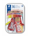 Spalvoti pieštukai STAEDTLER 175, metalinėje dėžutėje, 36 spalvos