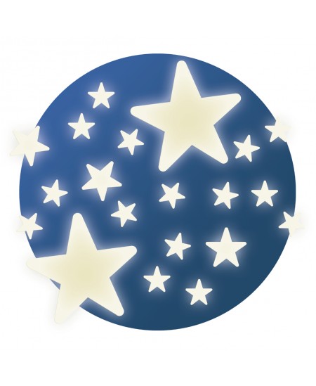 Tamsoje šviečiantys plastikiniai lipdukai DJECO Žvaigždės