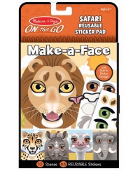 Daugkartinių lipdukų rinkinys MELISSA & DOUG Make a Face \"Safaris\"
