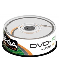 Laikmena OMEGA DVD-R, 4.7GB, 16X, 25 vnt. iešmas