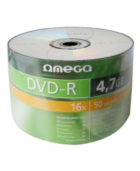 Laikmena OMEGA DVD-R, 4.7GB, 16X, 50 vnt. iešmas