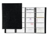 Vizitinių kortelių albumas VISIFIX, A4, 400 kortelių, juodas