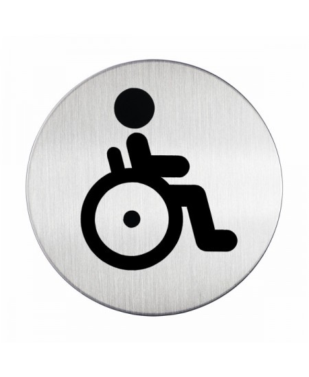 Nerūdijančio plieno lipdukas DISABLED WC