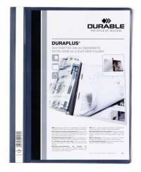 Aplankas su įsegėle ir kišene DURABLE Duraplus, A4, mėlyna