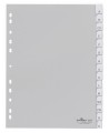 Skiriamieji plastikiniai lapai DURABLE, A-S, vienspalviai, A4