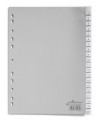 Skiriamieji plastikiniai lapai DURABLE, 1-20, vienspalviai, A4