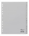 Skiriamieji plastikiniai lapai DURABLE, A-Z, pilki, A4