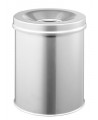 Plieninė šiukšliadėžė DURABLE, sidabrinė, 15 l