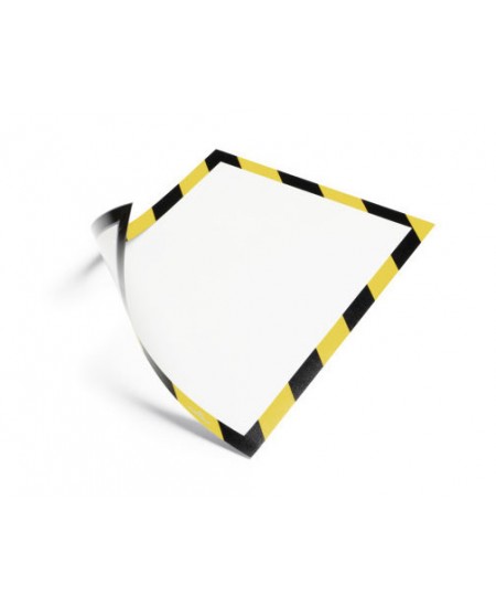 Informacinis rėmelis DURAFRAME SECURITY, A4, 23.6x32.3 cm, geltonas/juodas