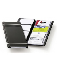 Vizitinių kortelių albumas VISIFIX, 96 kortelių, juodas
