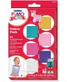 Polimerinio molio rinkinys vaikams FIMO Fancy, 6 spalvų