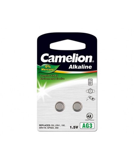 Camelion AG3/LR41/LR736/392, Alkaline Buttoncell, 2 pc(s)