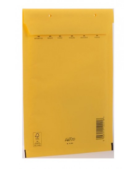 Vokas siuntiniams, G17, 230x340 mm (252x350 mm), su nuplėšiama juostele, geltonas
