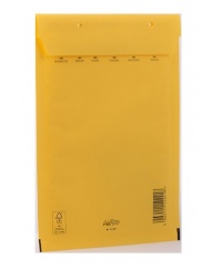 Vokas siuntiniams, G17, 230x340 mm (252x350 mm), su nuplėšiama juostele, geltonas