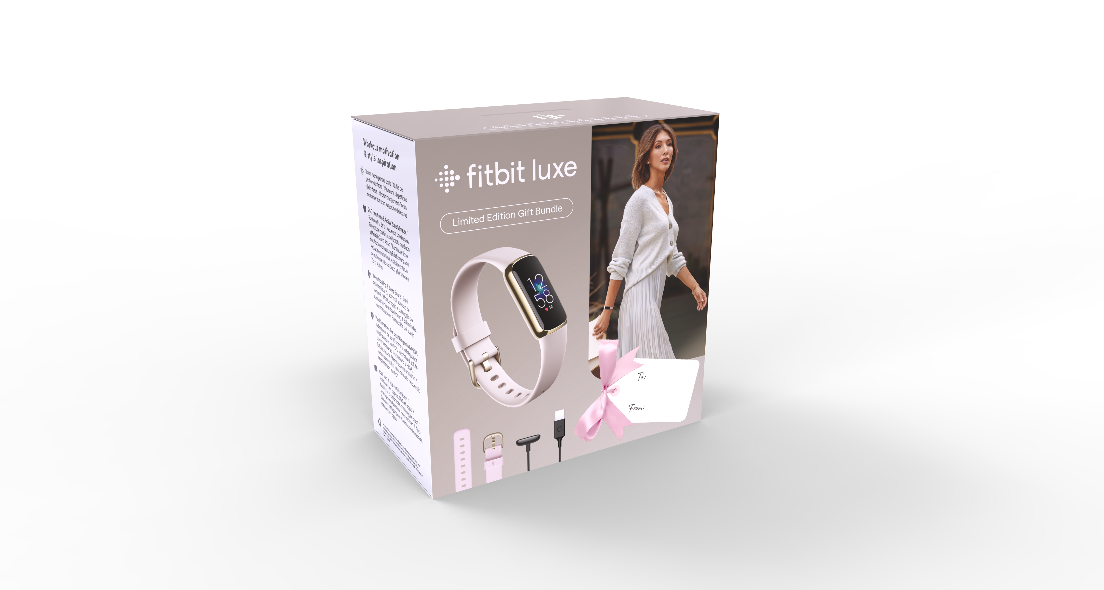 Fitbit Gift Pack Bundle Luxe Fitness tracker, Touchscreen, Heart rate  monitor, Activity monitoring 24/7, Waterproof, Bluetooth, - Oliver.lt