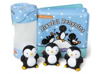 Knygutės ir trijų žaisliukų rinkinys voniai MELISSA & DOUG Žaismingi pingviniukai