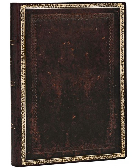 Užrašų knygelė PAPERBLANKS Old Leather Collection Black Moroccan, 130x180 mm, linijomis