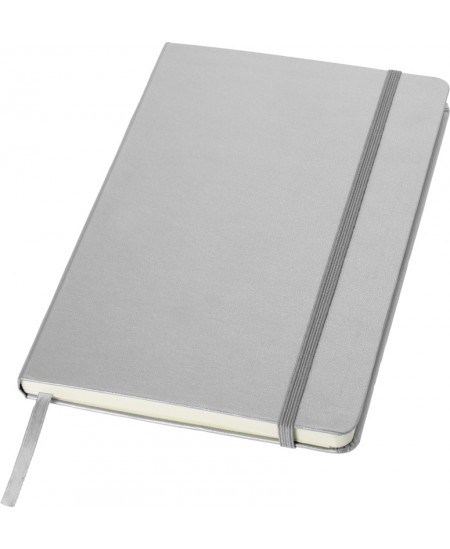 Užrašų knygelė JOURNAL BOOKS su gumele, A5, linija, sidabrinė