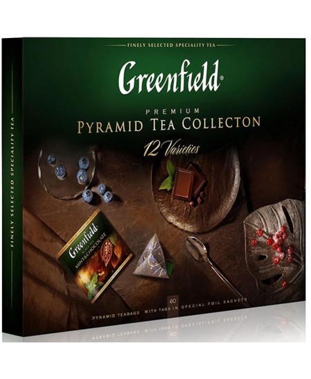 Arbatų rinkinys GREENFIELD, 12 arbatos rūšių, 60 vnt.