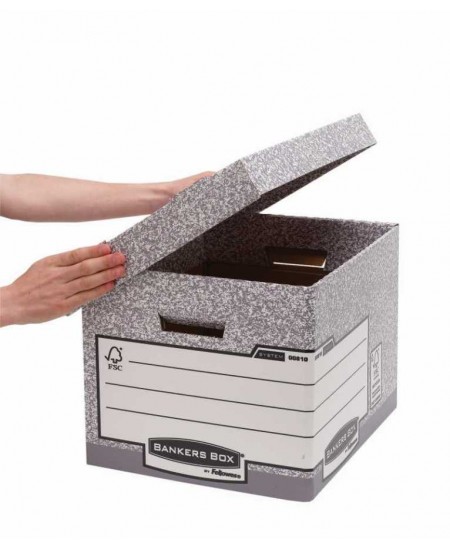 Archyvinė dėžė FELLOWES, 258x105x310 mm, pilkai balta