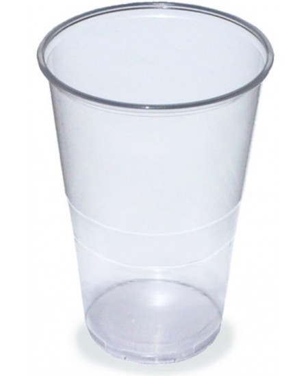 Vienkartinės stiklinės, skaidrios, 500 ml, 50 vnt.