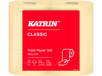 Buitinis tualetinis popierius KATRIN Classic toilet 300, 104753, 4 ritiniai, geltonos spalvos