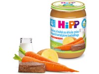 Ekologiška morkų, bulvių ir ėrienos tyrelė HiPP, nuo 4 mėn., 190 g