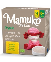 Ekologiška speltos, grikių ir ryžių košė MAMUKO, nuo 6 mėn., 240 g