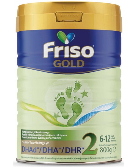 Tolesnio maitinimo pieno mišinys FRISO Gold 2, nuo 6 mėn., 800 g