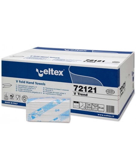 Lapiniai popieriniai rankšluosčiai CELTEX V Trend, 72127, V lenk., 210 serv., 1 pak.