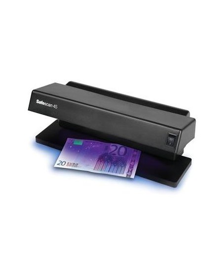 SAFESCAN 45 UV Counterfeit detector Black, Suitable for Banknotes, ID documents, Number of detection points 1