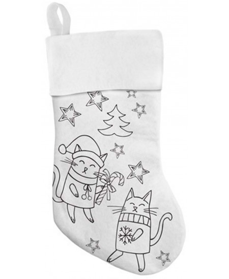Kalėdinė dekoratyvinė kojinė „Kačiukai“ su 5 flomasteriais