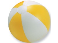 Dryžuotas pripučiamas kamuolys PLAYTIME, geltonas, Ø 23 cm