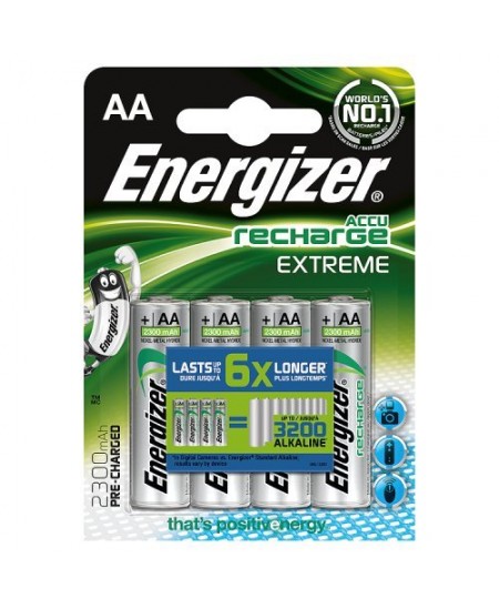 Energizer AA/HR6, 2300 mAh, Rechargeable Accu Extreme Ni-MH, 4 pc(s)