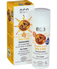 Ekologiškas kūdikių ir vaikų saulės kremas SPF 45 ECO COSMETICS, 50 ml