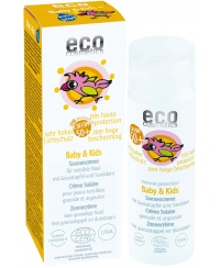 Ekologiškas kūdikių ir vaikų saulės kremas SPF 50 ECO COSMETICS, 50 ml