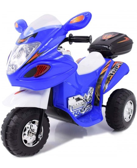 Naujausias vaikiškas motociklas su akumuliatoriumi, mėlynas