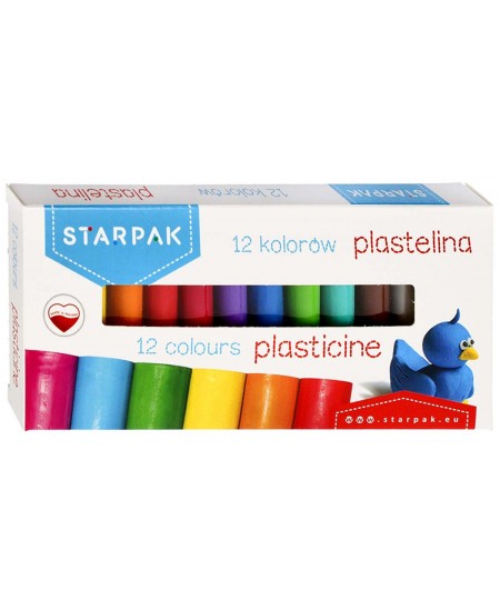 Plastilinas STARPAK, 12 spalvų