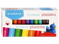 Plastilinas STARPAK, 12 spalvų