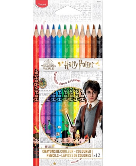 Spalvoti pieštukai MAPED Harry Potter, 12 spalvų