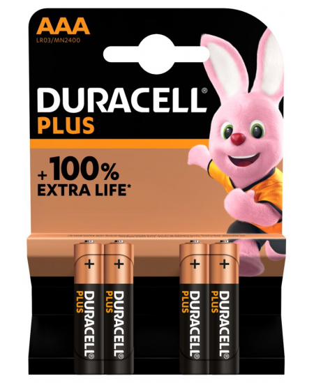 Duracell Plus MN2400 AAA, Alkaline, 4 pc(s)