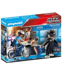 PLAYMOBIL City Action "Policininkas su dviračiu ir vagis", 70573
